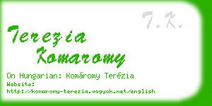 terezia komaromy business card